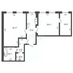 Продается 3-комн. квартира, 59,8 м²