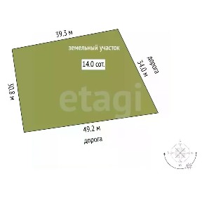 Продается участок, 14 сот.
