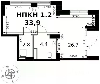 Продается помещение свободного назначения, 33,9 м²