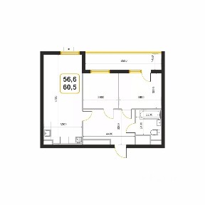 Продается 2-комн. квартира, 57,5 м²