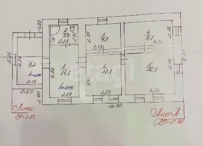Продается 1-этажный дом, 80,6 м²