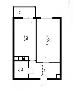 Продается 1-комн. квартира, 42,6 м²