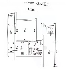 Продается 1-комн. квартира, 46,3 м²