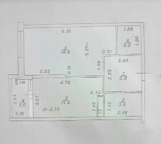 Продается 1-комн. квартира, 46,2 м²
