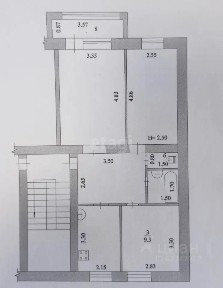 Продается 3-комн. квартира, 58,1 м²