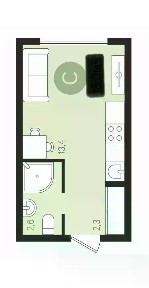Продается студия, 17 м²