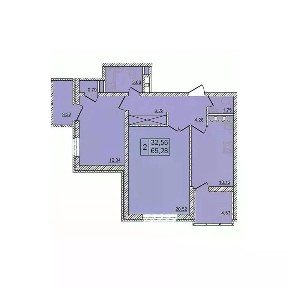 Продается 2-комн. квартира, 65 м²