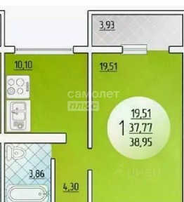 Продается 1-комн. квартира, 38 м²