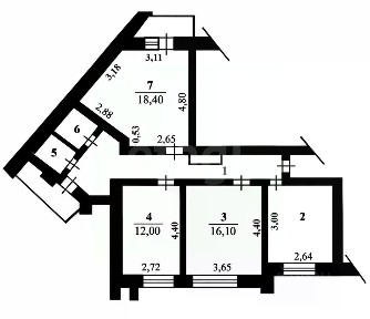 Продается 3-комн. квартира, 75,9 м²