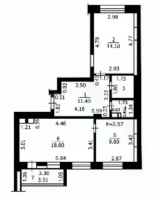 Продается 2-комн. квартира, 59,2 м²
