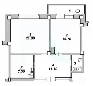 Продается 1-комн. квартира, 56 м²