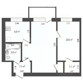 Продается 2-комн. квартира, 43,9 м²