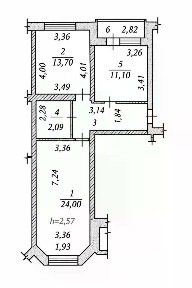 Продается 2-комн. квартира, 62,8 м²