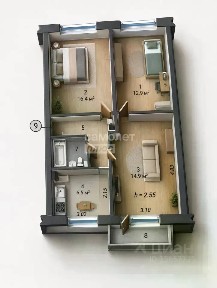 Продается 3-комн. квартира, 59,1 м²