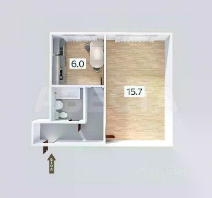 Продается 1-комн. квартира, 30,9 м²