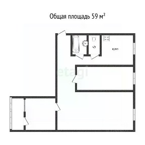 Продается 3-комн. квартира, 59 м²