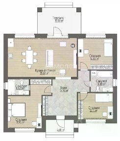 Продается 1-этажный дом, 132 м²