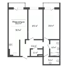 Продается 3-комн. квартира, 102 м²