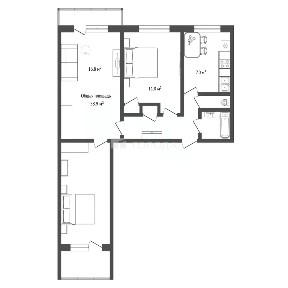 Продается 3-комн. квартира, 59 м²