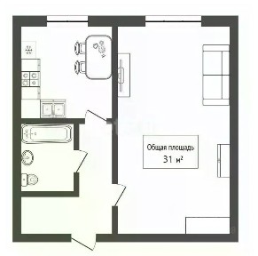 Продается 1-комн. квартира, 31,2 м²