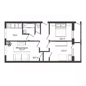 Продается 3-комн. квартира, 59,1 м²