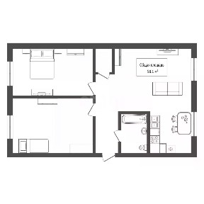 Продается 3-комн. квартира, 58,1 м²