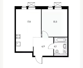 Сдается 1-комн. квартира, 42,1 м²