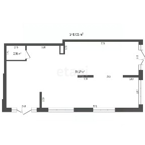 Сдается торговая площадь, 86,2 м²