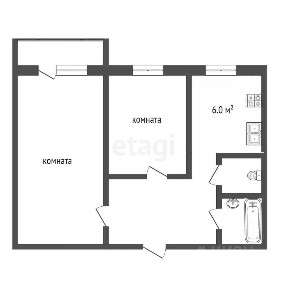 Продается 2-комн. квартира, 43,4 м²