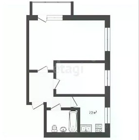 Продается 2-комн. квартира, 40,8 м²