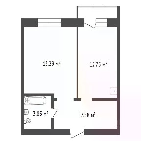 Продается 1-комн. квартира, 40,84 м²