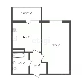 Продается 1-комн. квартира, 42,7 м²