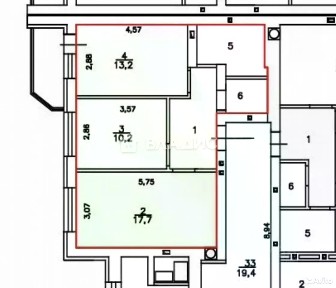 Продается 2-комн. квартира, 55,9 м²