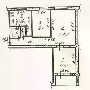 Продается 3-комн. квартира, 54 м²