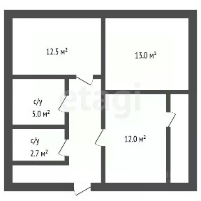 Продается 2-комн. квартира, 54,6 м²