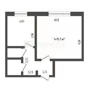 Продается 1-комн. квартира, 35,3 м²