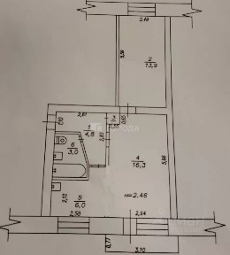 Продается 2-комн. квартира, 44,4 м²