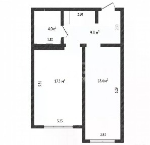 Продается 2-комн. квартира, 51,4 м²