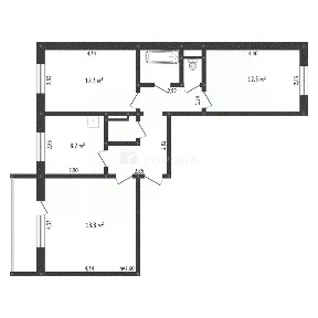 Продается 3-комн. квартира, 66,8 м²