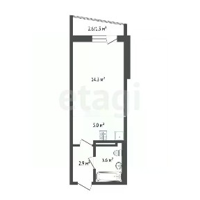 Продается студия, 25,9 м²