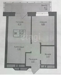 Продается 1-комн. квартира, 31,5 м²