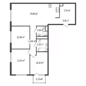 Продается 3-комн. квартира, 84,5 м²