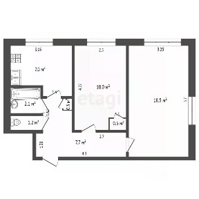 Продается 2-комн. квартира, 47,3 м²