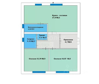 Продается 1-этажный дом, 72 м²