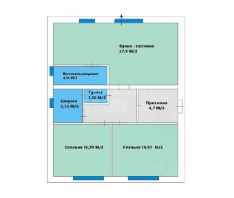 Продается 1-этажный дом, 77 м²
