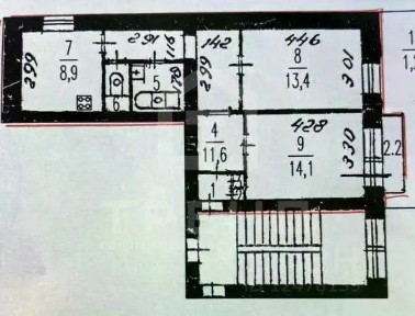 Продается 2-комн. квартира, 53,9 м²