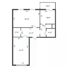 Продается 2-комн. квартира, 62,9 м²