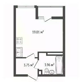 Продается студия, 27 м²