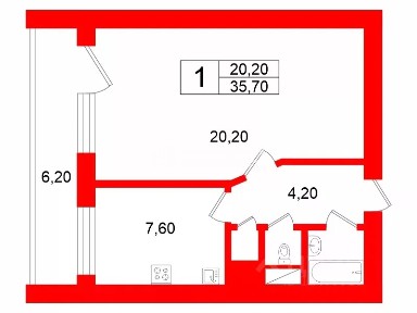 Продается 1-комн. квартира, 35,7 м²