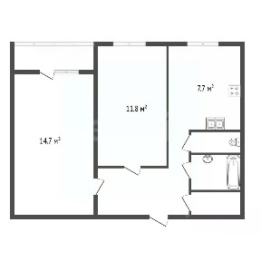 Продается 2-комн. квартира, 46,3 м²